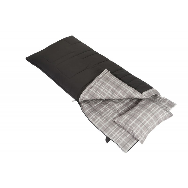 Vango selene single black sleeping bag with tartan inner